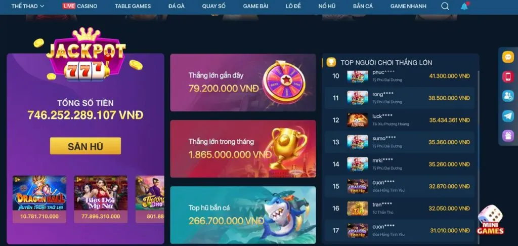 Hàng trăm trò chơi slot game đa dạng tại 8win55